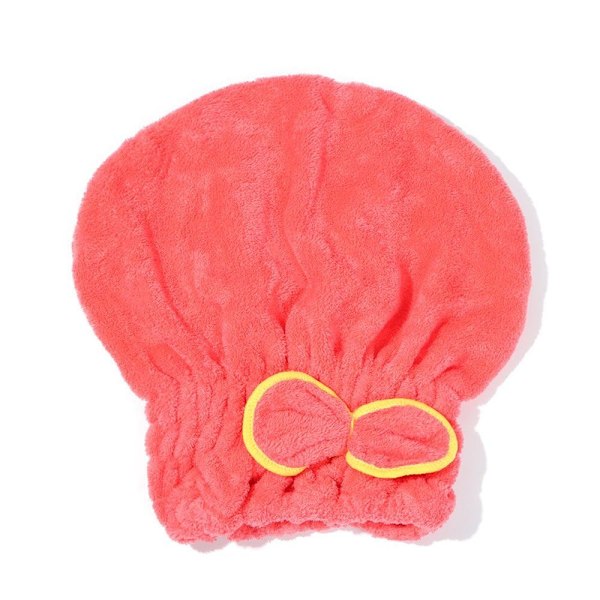 Hårtorkande Handduksmössa Coral Velvet Vått hår Torrt Turban Cap Watermelon Red