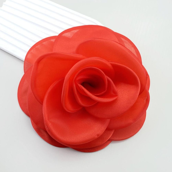 Söt romersk tyg stor blomma brosch dam charm geometrisk växt kläder tillbehör red
