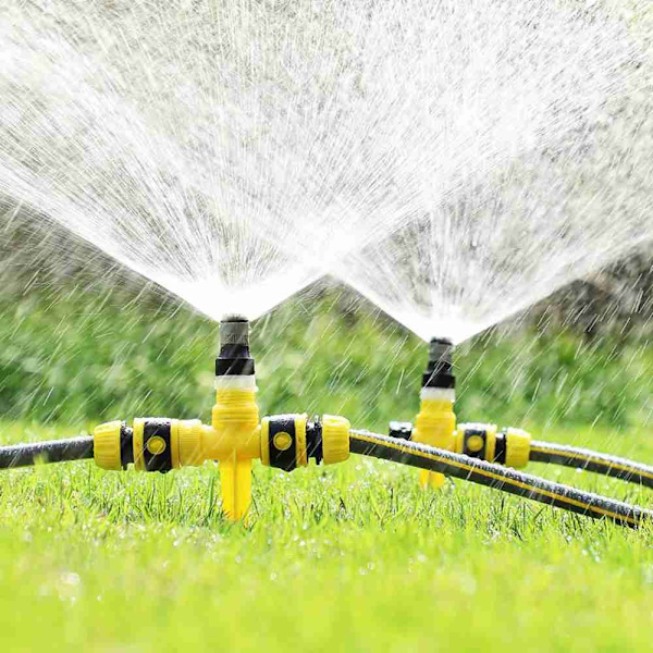 360° roterande gräsmatta Ground Insert Automatisk sprinklervattensprinkler yellow