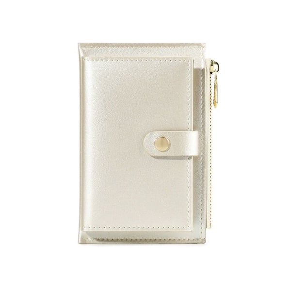 Läderplånböcker Mini Slim Hasp Handväska Multi-Cards Hållare Mynt Korta plånböcker white