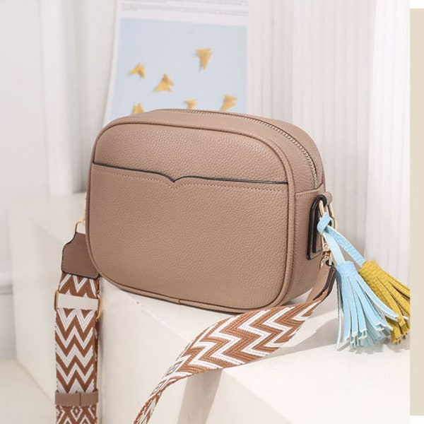 Kvinnor Small Square Bag Simple Trend Purse Crossbody-väskor black