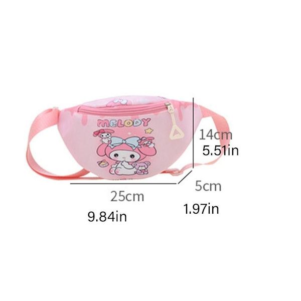 Kawaii Kitty Crossbody väska Tecknad stil Baby Girl liten ryggsäck Kuromi