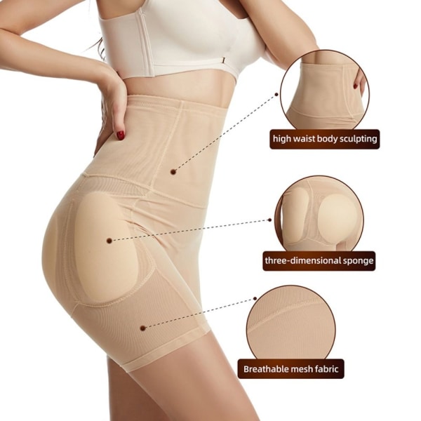 Vadderade underkläder Dam Body Shaper Trosor Shorts Beige M