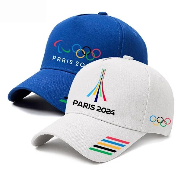 2024 Paris Olympics Perimeter PARIS Five Rings Commemorative Hat Baseball Cap white 1