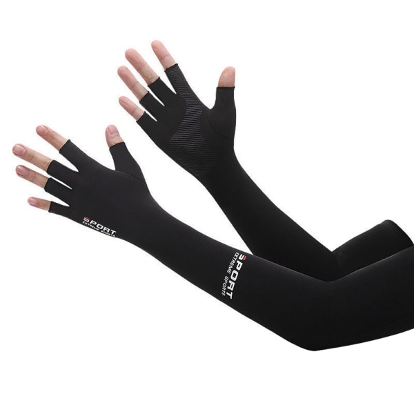 Femfingrar Ice Arm Sleeves Solskyddande armskydd black