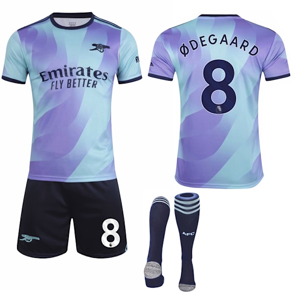 2024-2025 Arsenal Aawy Barn- och Vuxen Fotbollströja Jersey Med Sockor No.8 ØDEGAARD 26