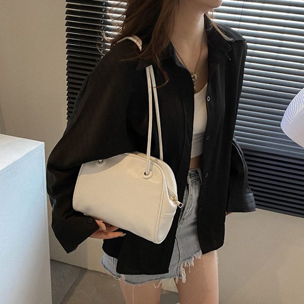 Dam Retro Handväskor Axelväska Enfärgad Crossbody Väskor black
