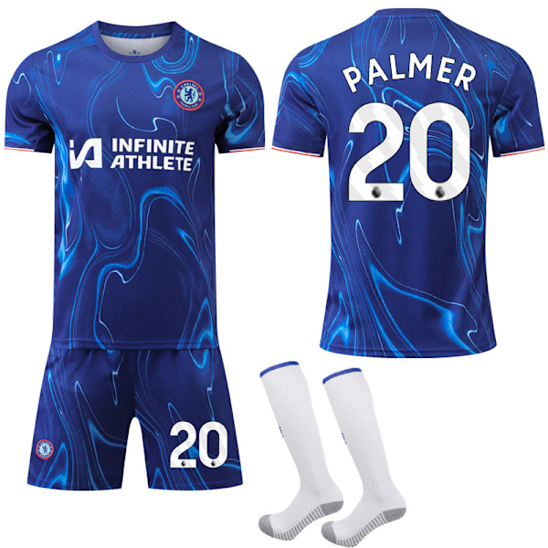 Chelsea Hemma- och Bortetröja för Barn 2024-2025 med Strumpor NR. 20 Palmer Home 28