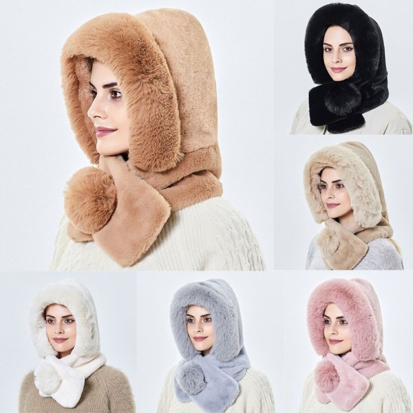Vinterpälsmössa Scarf Set Vindtät cap khaki