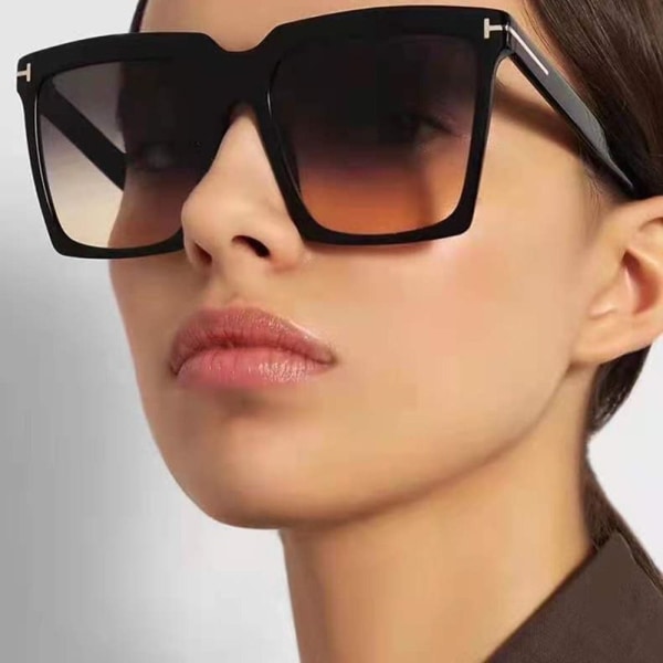 Överdimensionerade fyrkantiga solglasögon Big Frame Shades Driving UV400 Skyddsglasögon C1