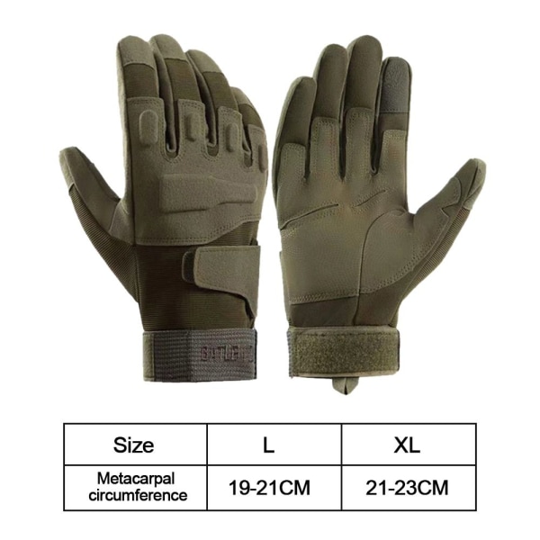 Vintervarma Helfingerhandskar Herr Plysch Pekskärm Cykelhandskar Vindtäta Anti-halk Camo Military Gloves Black L