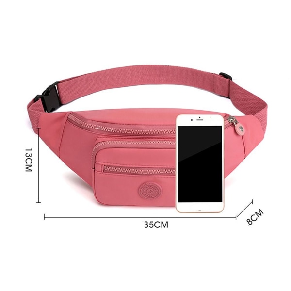 Fanny Pack justerbar midjeväska med stor kapacitet Polyester Crossbody-väskor 6