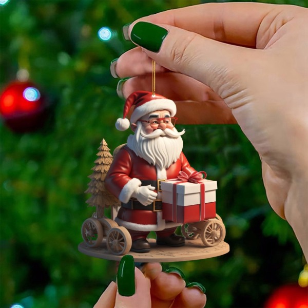3st Mini jultomte julgran dekoration hängande hänge Mix-3pcs