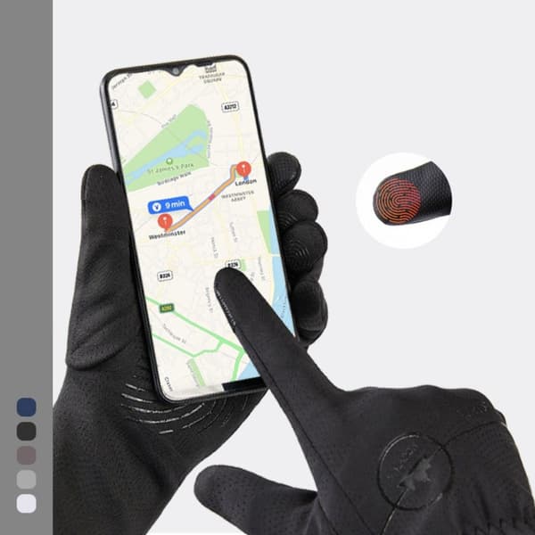 Vattentäta vintercykelhandskar med pekskärm Blue