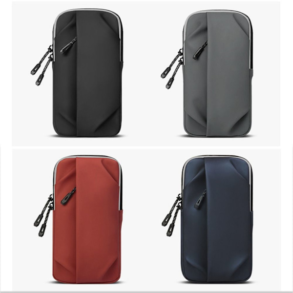 Sports Running Arm Bag Gym Bag Bum Bag Telefon 7 tums Armband Hip Wrist Bag dark blue