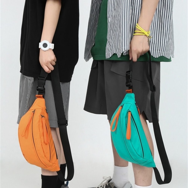 Unisex bröstväska i nylon Fritid Sport Crossbody-väska white