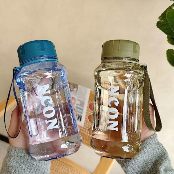 850/1100/1300 ml klar vattenflaska Bärbar läckagesäkra resevattenkannor green 850ml