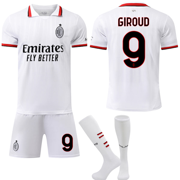 AC Milan Borta Fotbollströja Barn 2024-2025 Nr.9 GIROUD M