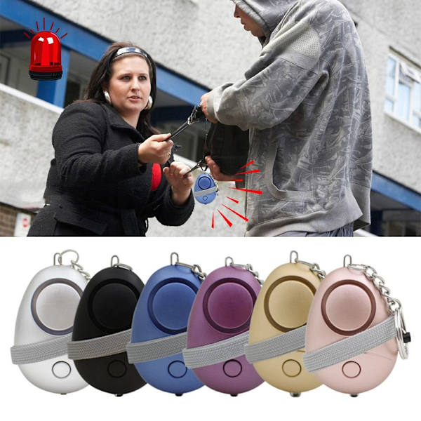 130dB Kvinnor Säkerhetsskydd Skydda Högt Nödlarm Nyckelring blue