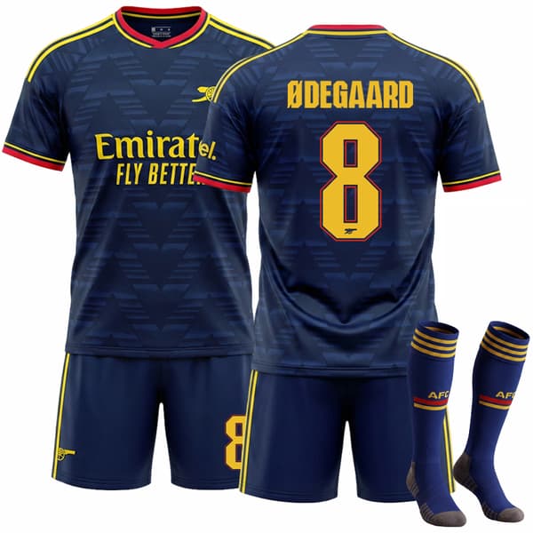 26-27 Arsenal UEFA Champions League Bortafotbollströja Nr.8 Ødegaard 16