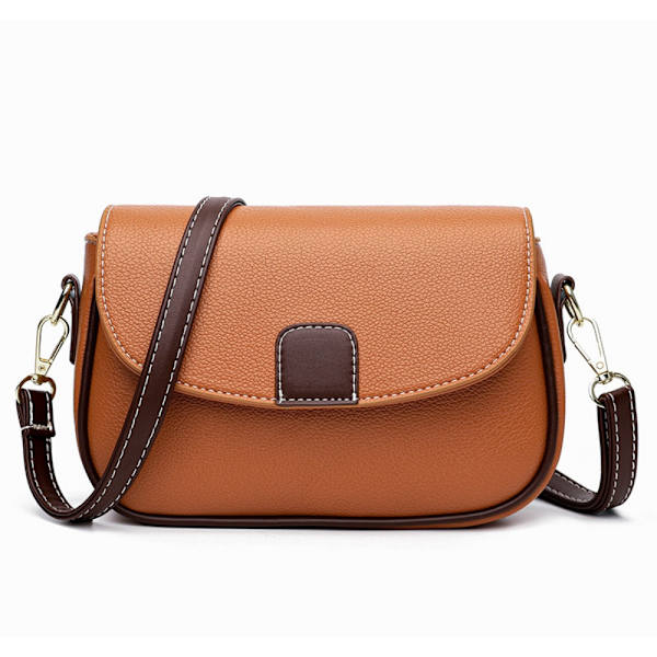 Kvinnor Handväskor med stor kapacitet Läder Crossbody-väskor Axelväska orange
