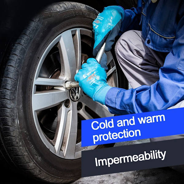 Thermal vinterarbetshandskar Utomhussporter Kallbeständiga skyddshandskar blue