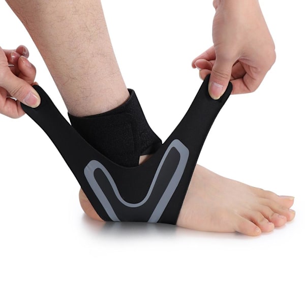 1 st Justerbart elastiskt fotledsstöd Ankelstöd Lättviktsventilerande kompression Anti stukning fotskyddsbandage Left Foot M