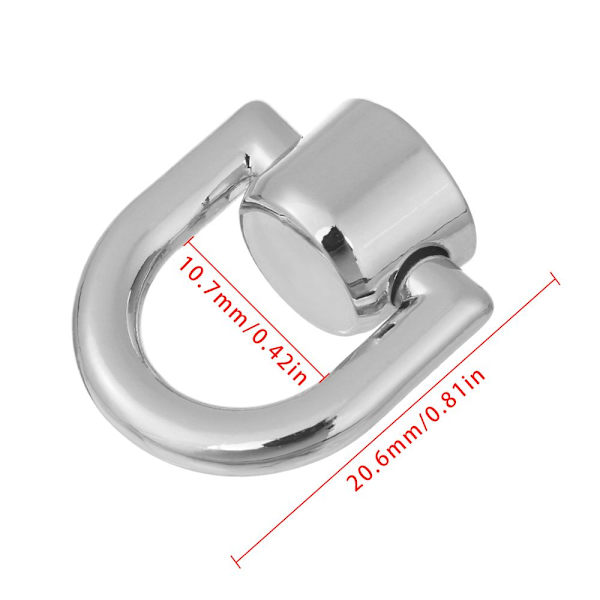5ST Metallväska Nit Nagelspänne Dubbar Bagageväska Spänne silver