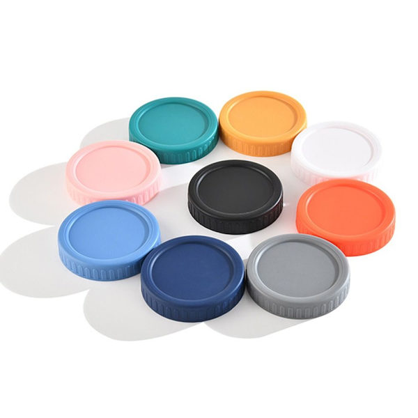 6 ST Återanvändbara Plast Mason Jar Lock Läckagesäkra tätning Cover 70 mm 86 mm Orange 70mm