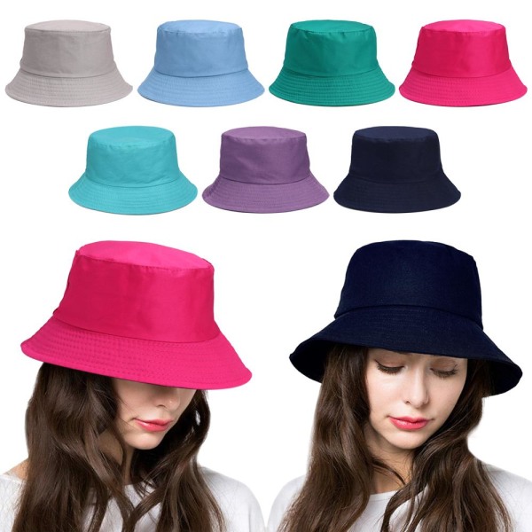 Hopfällbar Bucket Hat Beach Sun Hat Summer Fisherman Cap white
