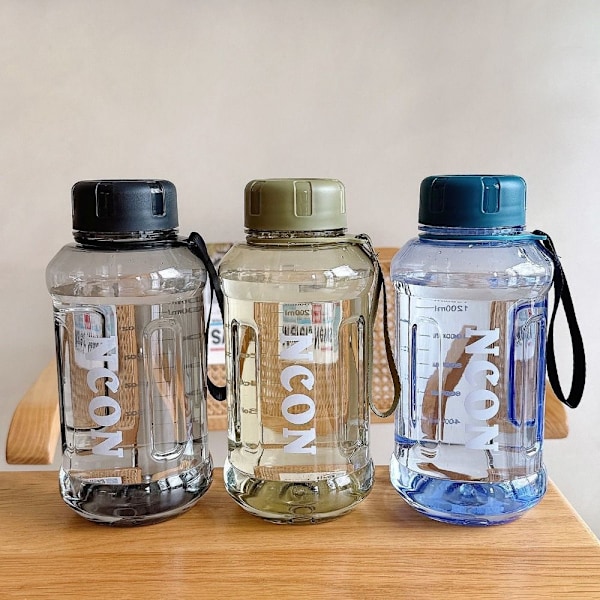 850/1100/1300 ml klar vattenflaska Bärbar läckagesäkra resevattenkannor green 850ml