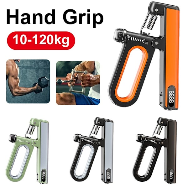 10-120 kg handgreppsförstärkare Automatisk räknegreppsstyrketränare grey
