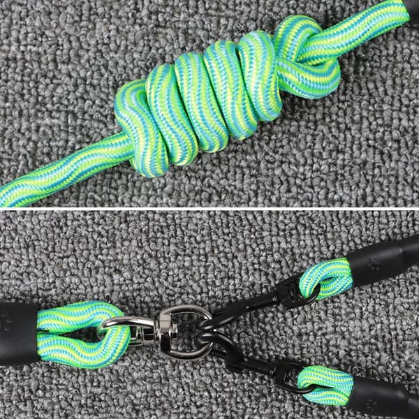 Starkt 2-vägs Dubbelkoppel i Nylon för Hundar rose red 1.0+0.6cm