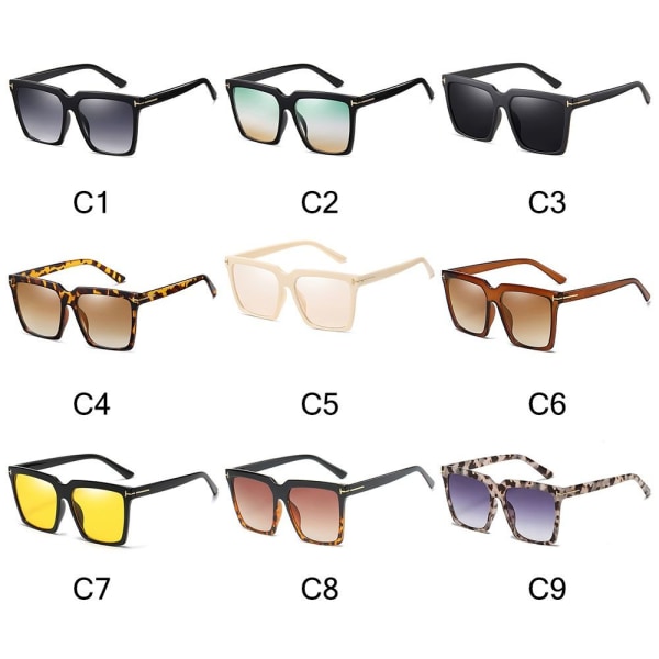 Överdimensionerade fyrkantiga solglasögon Big Frame Shades Driving UV400 Skyddsglasögon C2