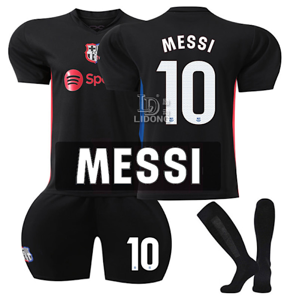 2024-2025 Barcelona borta barn och vuxen fotbollströja nr 10 Messi 16