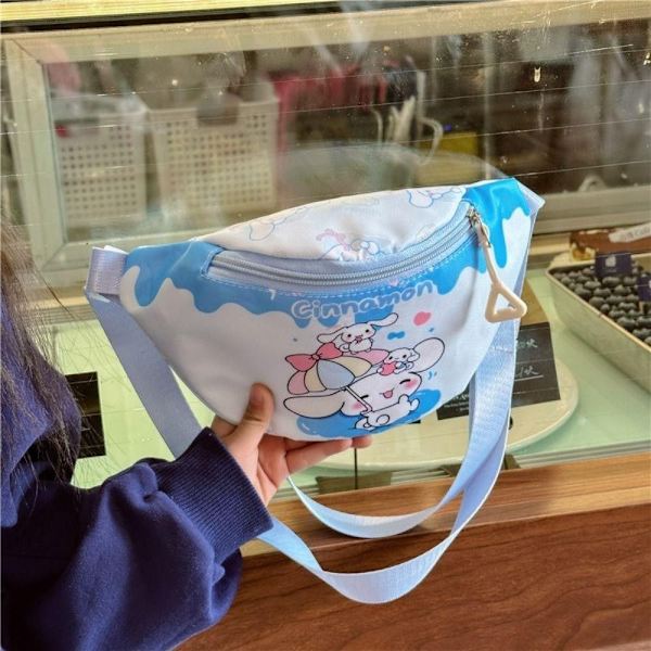 Kawaii Kitty Crossbody väska Tecknad stil Baby Girl liten ryggsäck Cinnamoroll