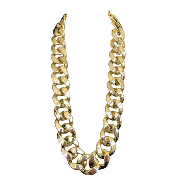 Guld färg stor akryl Chunky kedja halsband män plast länk kedja smycken gåvor Dollar sign