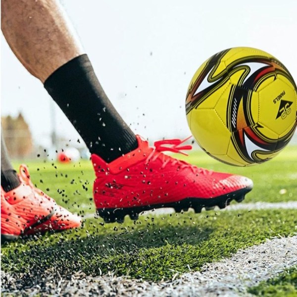 STORLEK 5 Fotboll PU boll synlighet för vuxna barn Match boll kvalitet fotboll red