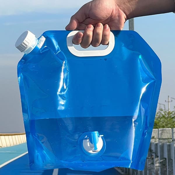 5L/10L Vikbar Bärbar Vattendunk med Kran white 5L