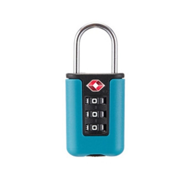 TSA Customs Code Lås för resbagage Lösenord som kan bytas ut Light Blue