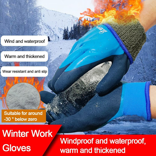 Thermal vinterarbetshandskar Utomhussporter Kallbeständiga skyddshandskar orange