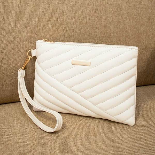 Kvinnor Läder Armbandsväska Shopping Reser liten handväska Clutch plånbok khaki