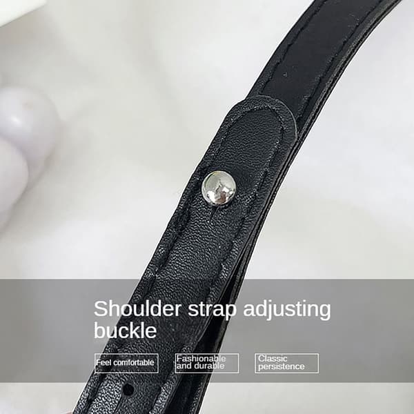 Dam Mini PU Axelremsväska Justerbar med Kedja black