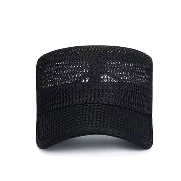 Sommar Herr Militär Hattar Mesh Platt Kepsar Utomhus Snapback Hatt Truckerkeps Light Grey