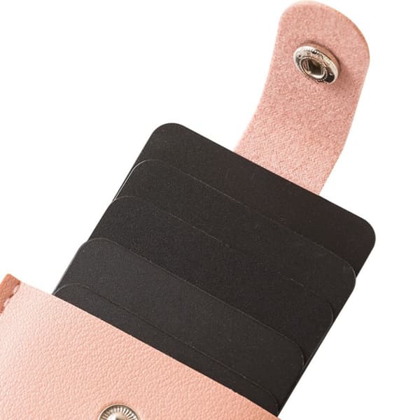 5 Kortfickor PU Läder Slim ID-Korthållare Miniplånböcker Blue