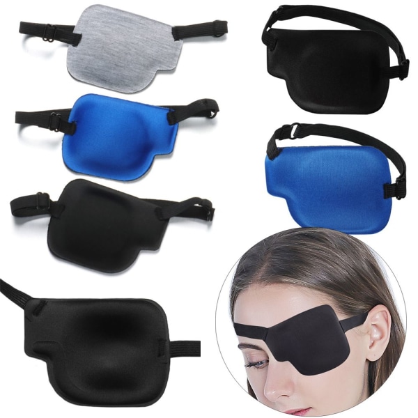 Amblyopia Eye Mask Single Eye Patch Cover Korrigerar astigmatism grey right eye