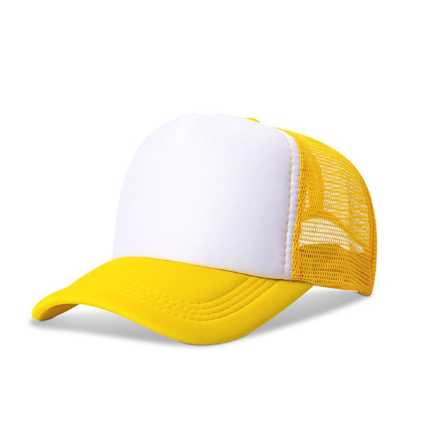 Justerbar unisex cap Cap Mesh Back Summer Hat yellow