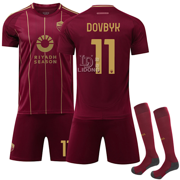 A.S. Roma Hemmafotbollströja Barn & Vuxen 2024-2025 Nr. 11 DOVBYK 18