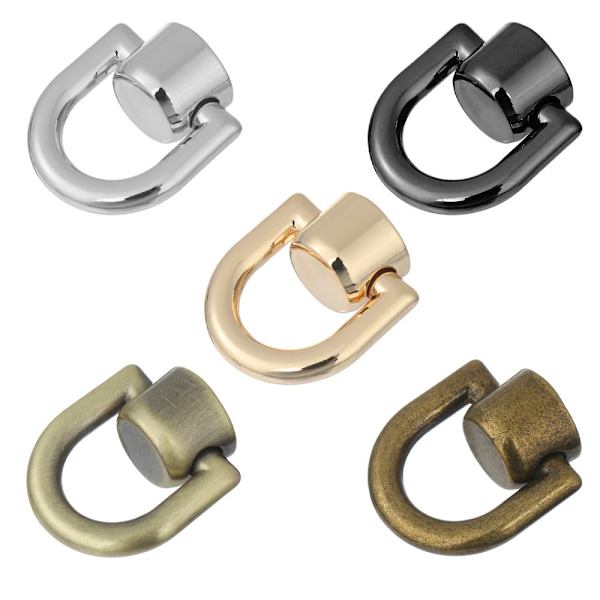5ST Metallväska Nit Nagelspänne Dubbar Bagageväska Spänne silver