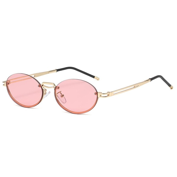 Vintage metall punk solglasögon båge UV400 skyddsgradient glasögon Pink